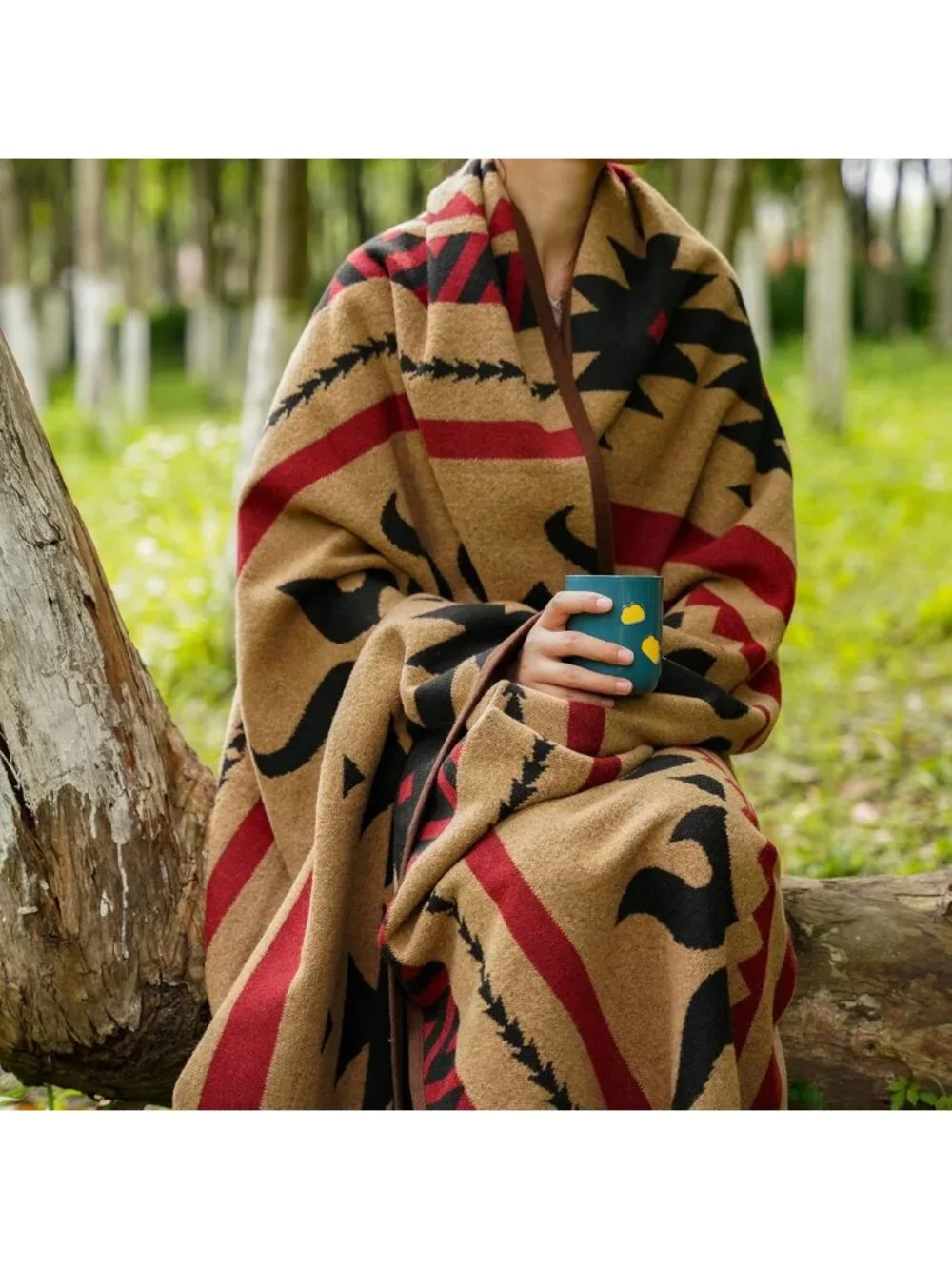 Cozy Merino Wool Camping Blanket, 87